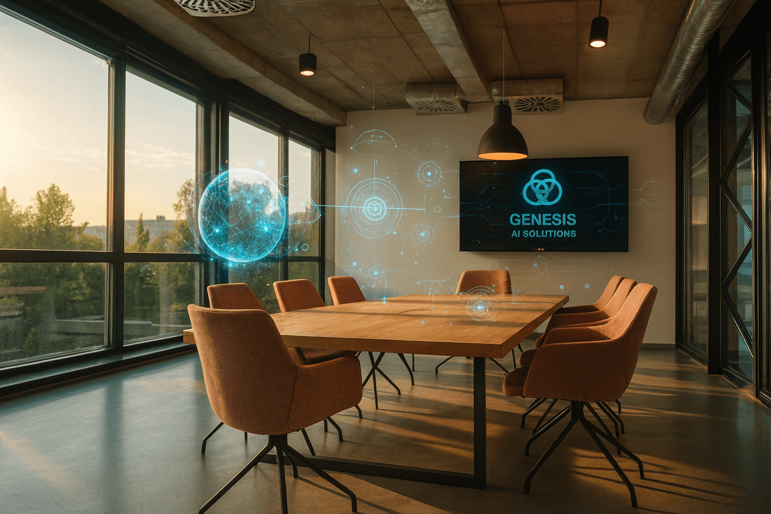 Abstract image representing Genesis AI in space.