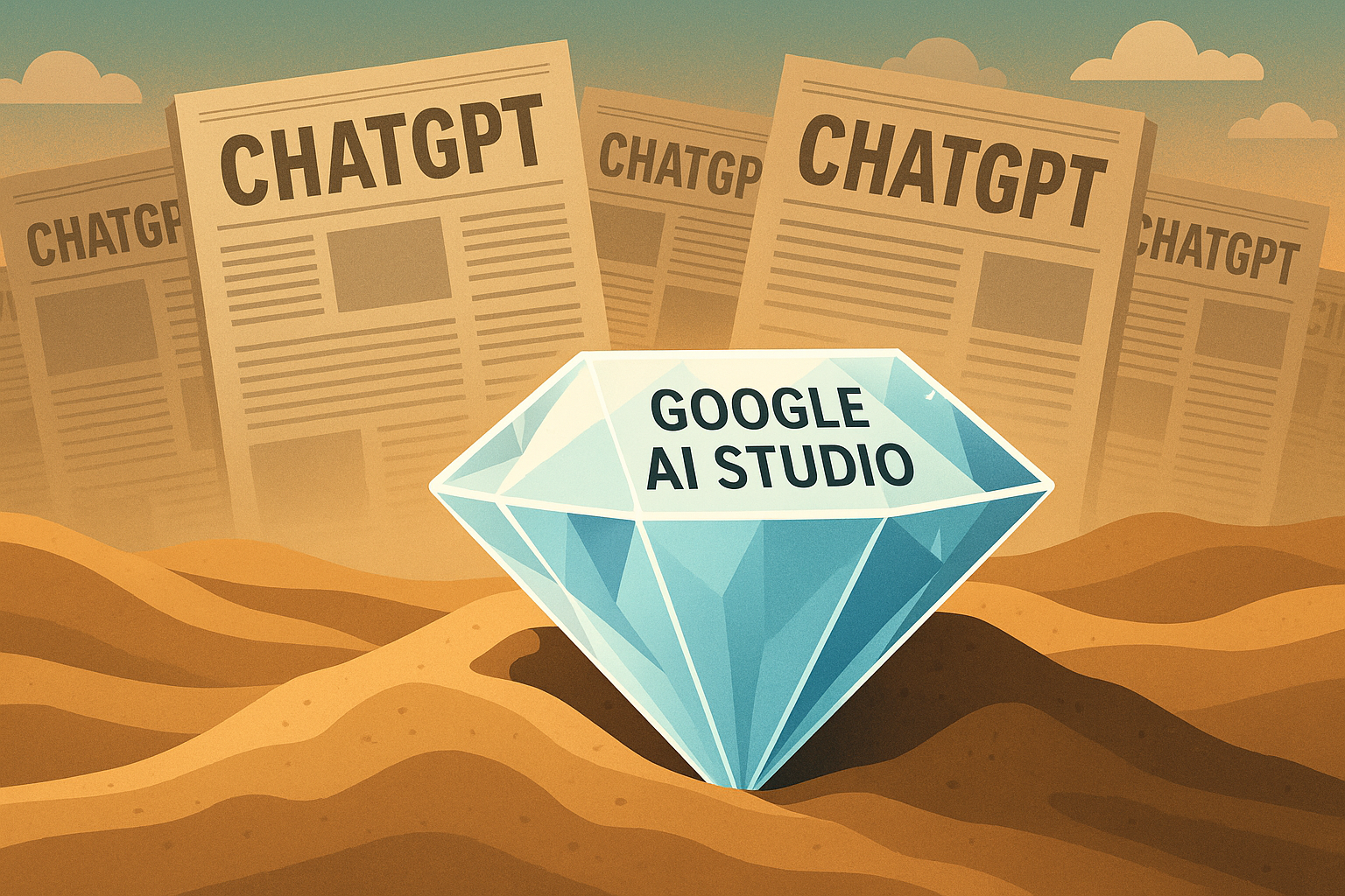 An abstract image representing Google AI Studio.